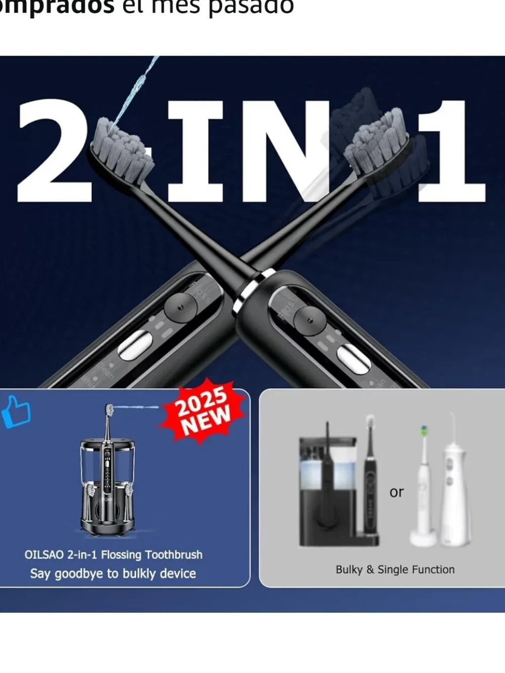 Electric Water Flosser Oral Irrigator - Black